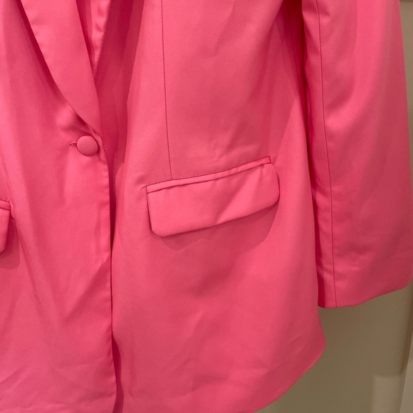 Nasty Gal Pink Blazer with Shoulder Pads Size 4 - Picture 4 of 6
